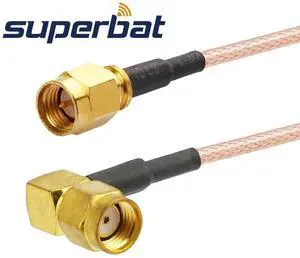 SMA Pigtail Cable SMA Plug to RP-SMA Male Right Angle RG316 15cm Extension for Wifi Antenna RF Coaxial Cable