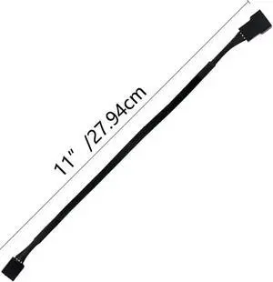 JAENFONG 10 PCS 10" 4 Pin Fan Extension Power Cable Computer PC Fan Power Extension Cable for PWM Fan Computer ATX Case