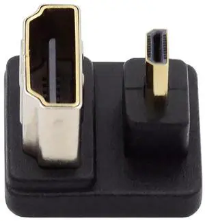 JAENFONG  4K Cable 360 Degree Down Opposite U Shape Back Angled Micro HDMI 1.4 Male to HDMI Female Extension Adapter Converter