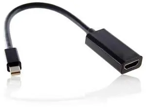 JAENFONG JAENFONGMini Displayport Mini-DP Port to HDMI Female Audio Video Adapter Cable for MAC 2011 2012 2013 2014 2015 Black