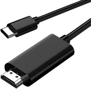 JAENFONG   USB C to HDMI Cable 6ft 4K for Monitor, Adapter MAC, USBC Converter vga iPad pro, MacBook air, Type Cord Chromebook, TV