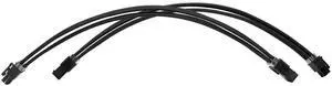 JAENFONG Sleeve Extension Power Supply Cable Kit 18AWG ATX 24P+ EPS 8-P+PCI-E8-P with Combs for PSU to Motherboard/GPU (Black)