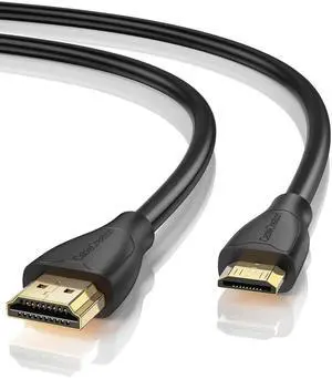 JAENFONG Mini HDMI to HDMI Cable, High Speed 4K 60Hz HDMI Adapter Male to Male, Compatible with Camera, Camcorder, Laptops, Graphics Card, HDTV, Tablet, EOS RP/EOS 7D Mark II/XA40, 3FT JAENFONG Mini HDMI to HDMI Cable, High Speed 4K 60Hz HDMI Adapter Male to Male, Compatible with Camera, Camcorder, Laptops, Graphics Card, HDTV, Tablet, EOS RP/EOS 7D Mark II/XA40, 3FT