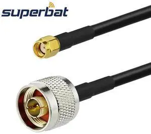 10ft N-Plug to RP-SMA Male/Female Pin Jumper Pigtail Cable RG58 3m for WiFi Antenna