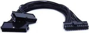 JAENFONG 24Pin Power Supply Synchronizer Male To Female ATX Mining 30cm 24 Pin Dual PSU Extension Cable For Computer Adaptor For Mining