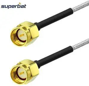 SMA Plug to Male Straight Cable Semi-Flexible-.141" RG402 20cm for GSM CDMA 3G 4G GPS WIFI DAB Ham TV Antenna