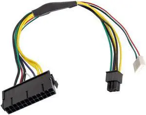 JAENFONG 30cm/11.8 Inch 24-Pin to 6-Pin 18AWG ATX PSU Power Supply Adapter Cable for HP Z230 Z220 SFF Motherboards