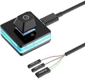 JAENFONG PC Power Button, Desktop External PC Power Supply Switch for Computer Motherboard