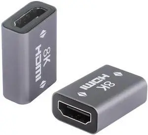 JAENFONG  2 Pack 8K HDMI Adapter Female to Female HDMI Connector for HDTV, Computer, PC, Monitor, Laptop, Projector and More