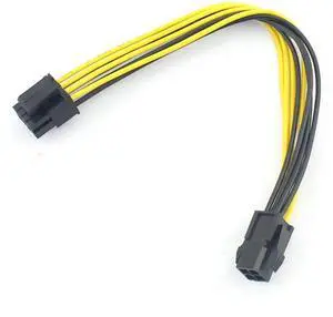 JAENFONG 2 Pack 8 inch 4Pin 4P to 8Pin 8P Power Supply Cable Computer CPU P4 to P8 Extension Conversion Wire Cord 20cm