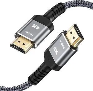 JAENFONG  4K HDMI Cable 15FT,Highwings 2.0 High Speed 18Gbps HDMI Braided Cord-Supports (4K 60Hz HDR,Video 4K 2160p 1080p 3D HDCP 2.2 ARC-Compatible with Ethernet PS4/3 4K Projector Game Monitor ect-G