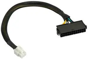 JAENFONG 24 Pin to 6 Pin ATX PSU Power Adapter Cable for Dell Inspiron 3470 Optiplex 3050/3060/3080/3668/5050/5060/5080/7040/7050/7060/7070/7080 (1PC)