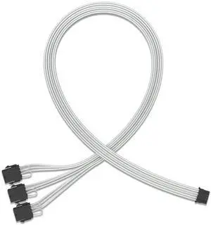 JAENFONG PCI-e 5.0 12VHPWR PSU Cable,16AWG 16-Pin (12+4) PSU Extension Cable for GPU 3090Ti & RTX 4080 4090 (3x30cm, White)