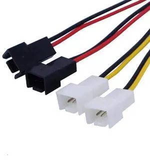JAENFONG 1Pc 4 Brooches for 3 Brooches Fan Power Adapter Connector Cable 12V * 2 / 5V * 2 Computer Cables Cooling Fan for PC PC Case 12.5cm JAENFONG 1Pc 4 Brooches for 3 Brooches Fan Power Adapter Connector Cable 12V * 2 / 5V * 2 Computer Cables Cooling Fan for PC PC Case 12.5cm