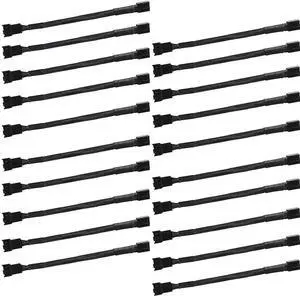 JAENFONG 10.6" pwm Fan Extension Cable4 pin Fan Extension CableCable Extension pcPC Fan Extension Cable, PWM Fan Extension Cable, PWM Extension Cable(10.6"27cm 20pcs)