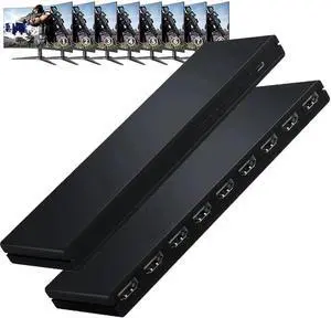 JAENFONG  1x8 HDMI Splitter 1 in 8 Out HDMI Splitter Audio Video Distributor Box Support Full HD 3D 4K 30Hz for Projector HDTV STB DVD PS3(USB Power Cable) (1x8)