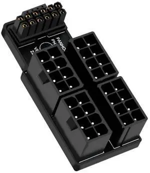 JAENFONG ATX 8Pin 4 Port to 12VHPWR ATX3.0 PCI-E 5.0 16Pin Power Modular Adapter 90 Degree UP Angled JAENFONG ATX 8Pin 4 Port to 12VHPWR ATX3.0 PCI-E 5.0 16Pin Power Modular Adapter 90 Degree UP Angled