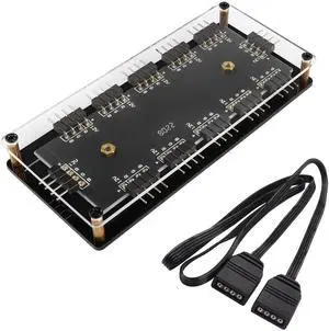 JAENFONG 12V 4Pin RGB LED Splitter 4 Pins LED Splitter Cable LED Strip Connector 1 to 10 Y Splitter for RGB 5050 3528 LED Light Strips with 50CM Extension Cable