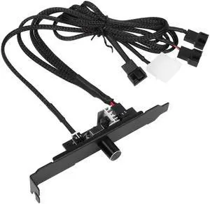 JAENFONG Fan Hub CPU Cooling 12V 3/4pin PC 3 Channels Fan Hub 1Knob Cooling Fan Speed Controller1Knob IDE