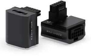 JAENFONG 12VHPWR 12+4 Pin Angle Connector Power Adapter for RTX40' Series Graphics Card, Supports 600W output, Comptatible to RTX4090,4080,4070ti -90 Degrees STD Type- Black-1 Pack