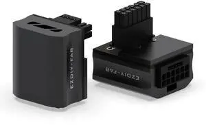 JAENFONG 12VHPWR 12+4 Pin Angle Connector Power Adapter for RTX40' Series Graphics Card, Supports 600W Output, Comptatible to RTX4090,4080,4070ti -90 Degrees RVS Type- Black-1 Pack