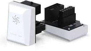 JAENFONG PCIe 5.0 12VHPWR GPU Power Bridge, 12+4 Pin Angle Connector Power Adapter, for RTX40' Series GPUs, Compatible with RTX4090, 4080, 4070ti - White 180° RVS