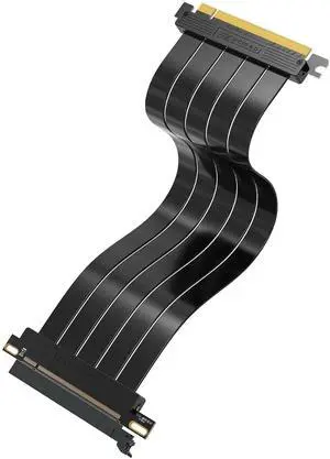 JAENFONG PCIE Gen 4 16x Extreme Flexible, High Speed Riser Cable PCI Express 4.0 Port GPU Extension Card-Straight Connector [11.8in/30cm]