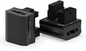 JAENFONG 12VHPWR 12+4 Pin Angle Connector Power Adapter for RTX40' Series Graphics Card, Supports 600W Output, Comptatible to RTX4090,4080,4070ti -180 Degrees STD Type- Black-1 Pack