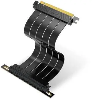 JAENFONG PCIE Gen 4 16x Extreme Flexible, High Speed Riser Cable PCI Express 4.0 Port GPU Extension Card-Right Angle Connector [7.87in/20cm]