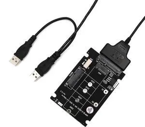 JAENFONG  Add On Card SSD MSATA & M.2 SSD USB Adapter MSATA NGFF M.2 Adapter USB SATA Cable USB M.2 Card Adpater for PC Desktop