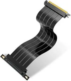 JAENFONG PCIE Gen 4 16x Extreme Flexible, High Speed Riser Cable PCI Express 4.0 Port GPU Extension Card-Right Angle Connector [11.8in/30cm]