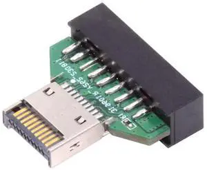 JAENFONG  USB 3.2/3.1 Gen 2 Type E Front Panel Header Male to USB 3.0 Gen 1 19Pin/20Pin Female 20Gbps Mainboard Header Extension Adapter