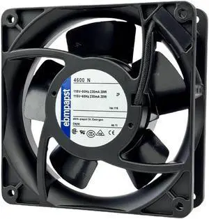 JAENFONG  for ebmpapst 4600N Axial Fan115V 12038 Industrial Cooling Fan All-Metal Heat-Resistant Cooling Fan 4600N, 2-Pin 20W
