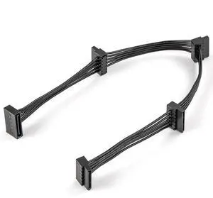 JAENFONG SATA Power Splitter: 15 Pin to 4 SATA 4X Serial ATA Power Adapter Splitter Cable for HDD, SSD, Optical Drives - 40cm