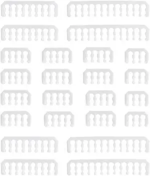 JAENFONG  Cable Comb Kit for Power Cable,Sleeve Management Tools Wire Organizer Comb Includes 4x24 P+4x16P+12x8P+4x6P Computer Case Water Cooling Cable Organizer(White)