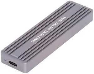 JAENFONG  USB 3.2 to M.2 NVME/SATA SSD Enclosure Reader,USB 3.2 Gen 2x2 20Gbps 2230/2242/2280mm Enclosure Adapter with RTL9220 chipset