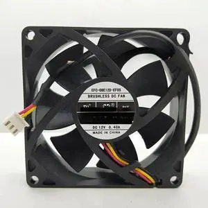 JAENFONG  EFC-08E12D-EF05 8cm 80mm DC 12V 0.40A 80 * 25mm Three-Wire Elevator Inverter Cooling Fan Dual Ball Bearing