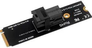 M.2 NGFF Mkey PCIeX4 X8 x16 to SFF8643 SFF8639 Convert Card Extend Adapter PH49-M2 2280 PCIE 4.0 3.0 SSD Data Transfer Dongle