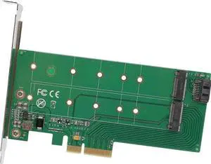 JAENFONG  M.2 M-Key SSD PCI-Express 2.0 x4 Adapter or M.2 B-Key SSD to SATA Interface Adapter Card