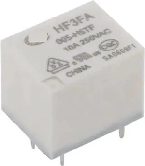5PCS Relays HF3FA-005-HSTF 5VDC HF3FA-012-HSTF 12VDC HF3FA-024-HSTF 24VDC 4PIN 10A 250VAC Power Relay(HF3FA-005-HSTF 5V)