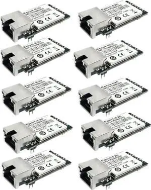 JAENFONG  Eport-E20 Network Server Port FreeRTOS TTL Serial to Ethernet Embedded Module DHCP 3.3V DHCP TCP IP Telnet Converter MCU (10pcs)