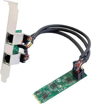 JAENFONG  Dual 2.5 Gigabit M.2 M+B Key Ethernet Network Expansion Card