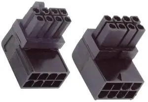 JAENFONG  2 Pack ATX 8Pin 90 Degree Angled GPU Graphics Card Power Connector Adapter