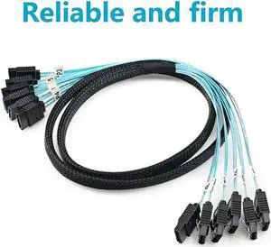 JAENFONG High Speed 6Gbps 6pcs/Set Sata Cable SAS Cable for Server 0.5m JAENFONG High Speed 6Gbps 6pcs/Set Sata Cable SAS Cable for Server 0.5m