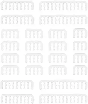 JAENFONG  Cable Comb Kit for Power Cable,Sleeve Management Tools Wire Organizer Comb Includes 4x24 P+4x16P+12x8P+4x6P Computer Case Water Cooling Cable Organizer(Clear)