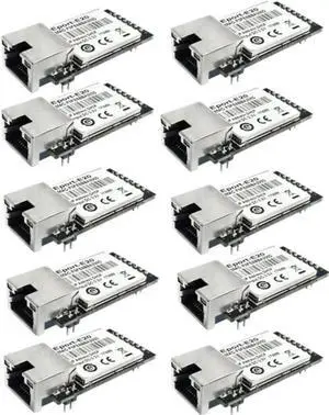 JAENFONG  Eport-E20 Network Server Port FreeRTOS TTL Serial to Ethernet Embedded Module DHCP 3.3V DHCP TCP IP Telnet Converter MCU (10pcs)