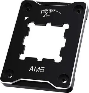 JAENFONG  CPU Contact Frame Anti-Bending Buckle for AMD AM5 Aluminum Corrector Bracket Holder,AM5 Full-fit Fixed Non-Marking Mounter Fixing Frame, CPU Cooler Standard for X670 B650,Black