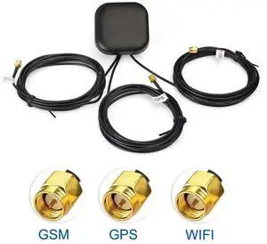 3 in 1 Funtion Multi-band GPS+WiFi+GSM Aerial Signal Booster Antenna SMA Male Connector 50ohm 3M Cable