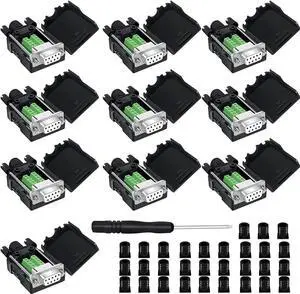 JAENFONG  DB9 Breakout Connector to Wiring Terminal RS232 D-SUB Male Serial Adapters Port Breakout Board Solder-Free Module with case(10 PCS Female Adapter White) JAENFONG  DB9 Breakout Connector to Wiring Terminal RS232 D-SUB Male Serial Adapters Port Breakout Board Solder-Free Module with case(10 PCS Female Adapter White)