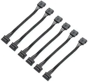 JAENFONG 4 Pin IDE Female Molex to Dual SATA Power Cable IDE to SATA Optical Drive Hard Disk Serial Power Cable 6PCS JAENFONG 4 Pin IDE Female Molex to Dual SATA Power Cable IDE to SATA Optical Drive Hard Disk Serial Power Cable 6PCS